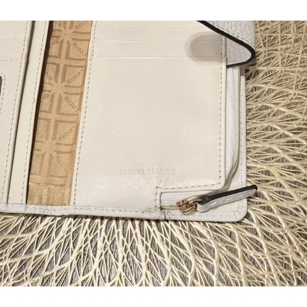 LODIS Genuine Leather Iris Skinny Wallet Snap Closure ID RFDI Protection